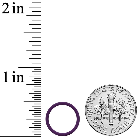 18 Gauge 3/8 Purple Matte Cartilage Hinged Segment Ring - Picture 3 of 3